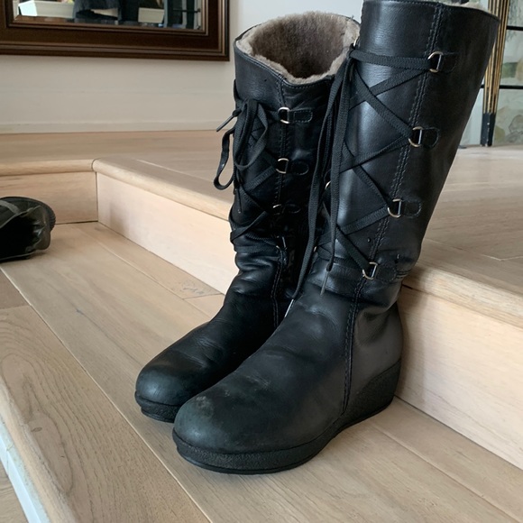 Winter leather boots - Picture 1 of 5